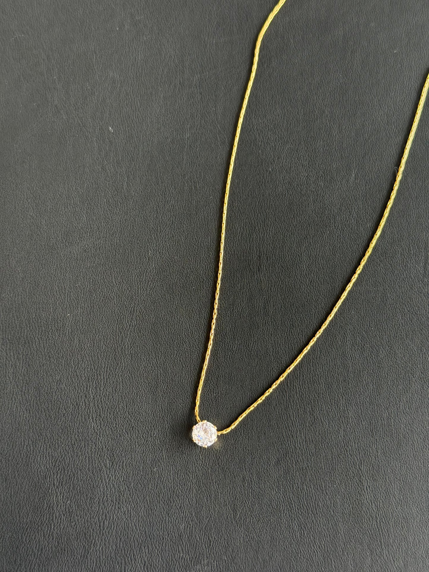 Dainty Solitaire Necklace