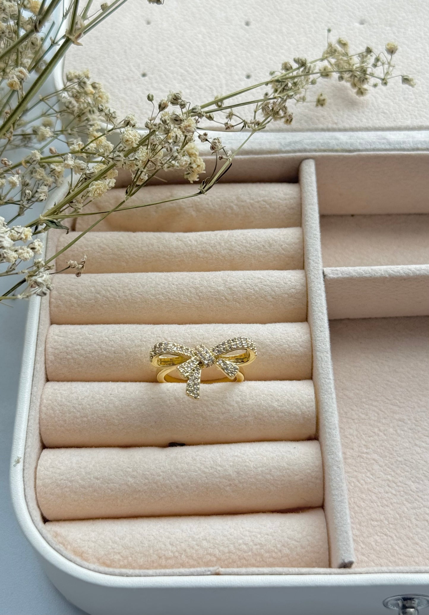 Studded Bow Ring