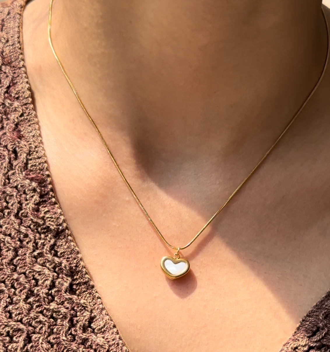 White Heart necklace