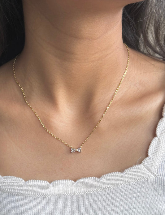Minimal Bow Necklace