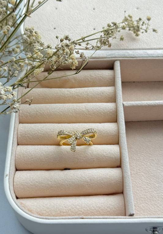 Studded Bow Ring