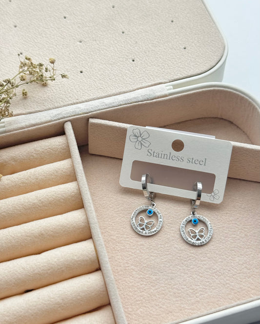 Silver Butterfly Earrings