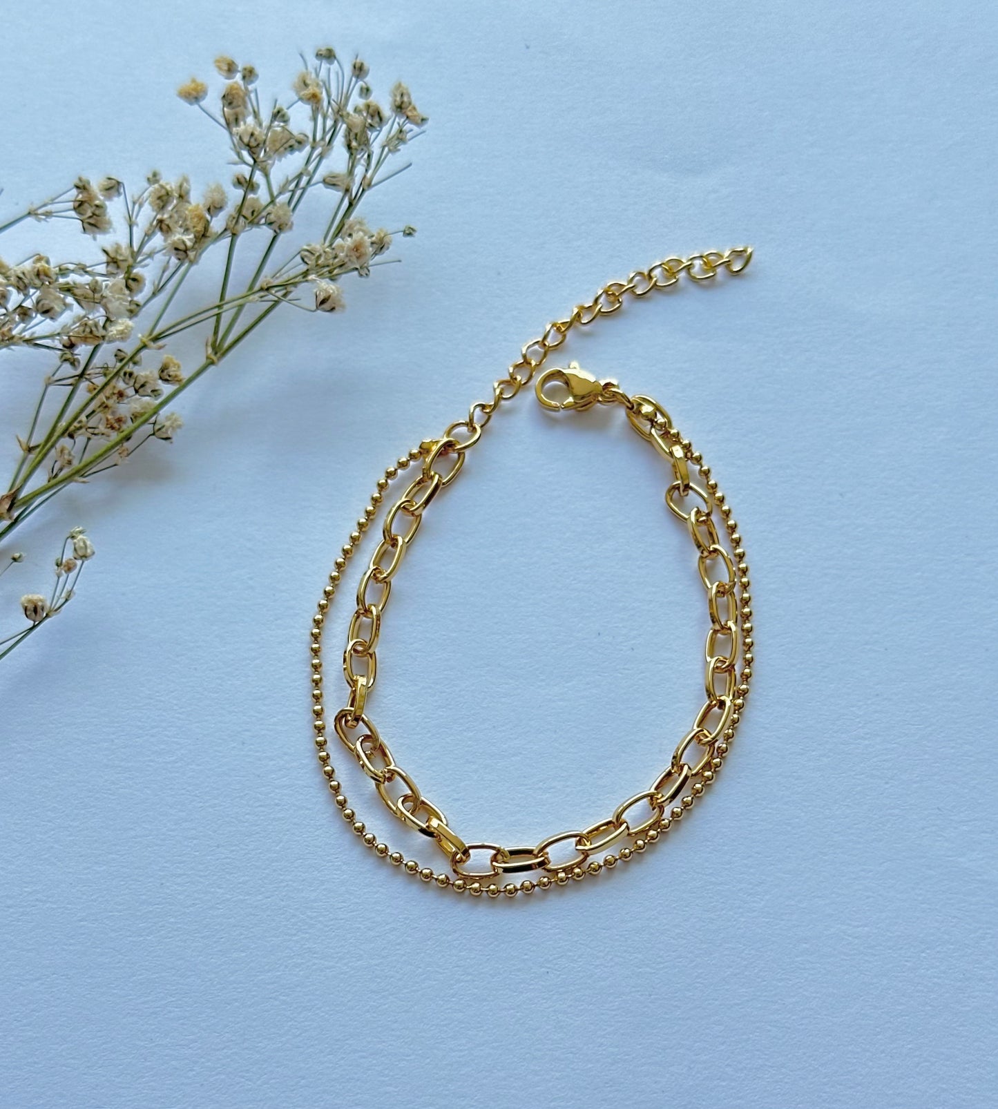 Double Layered Chain Bracelet