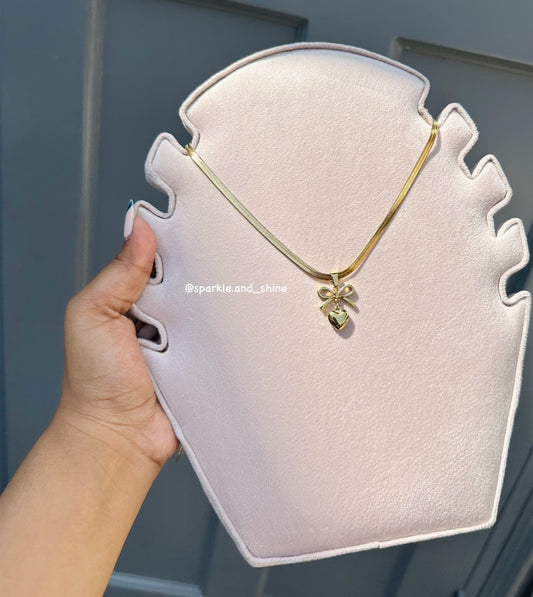 Heart and Bow necklace